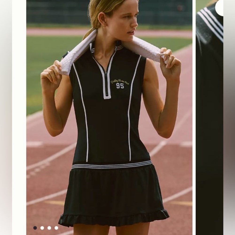 Anthropologie Daily Practice Quarter Zip Drop Waist Dress